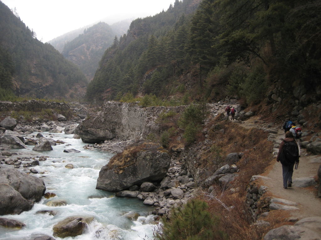 Very nice path following the river