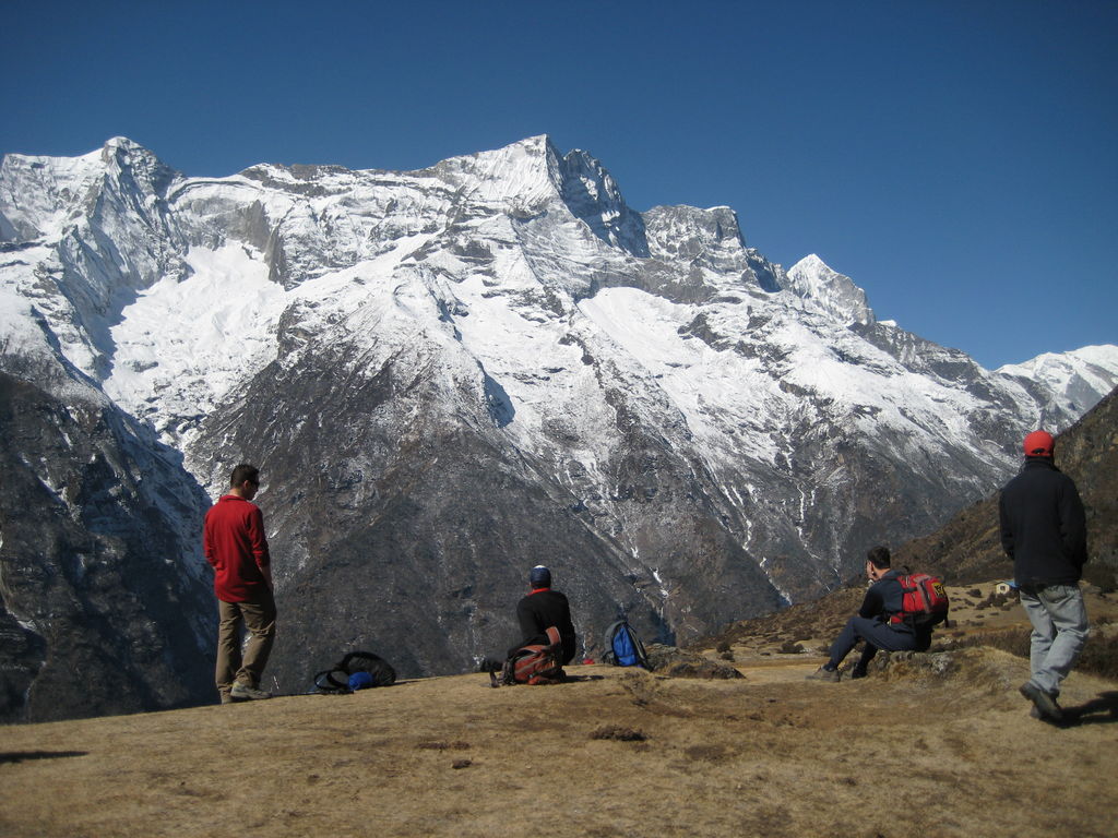 Resting. Awesome scenery.