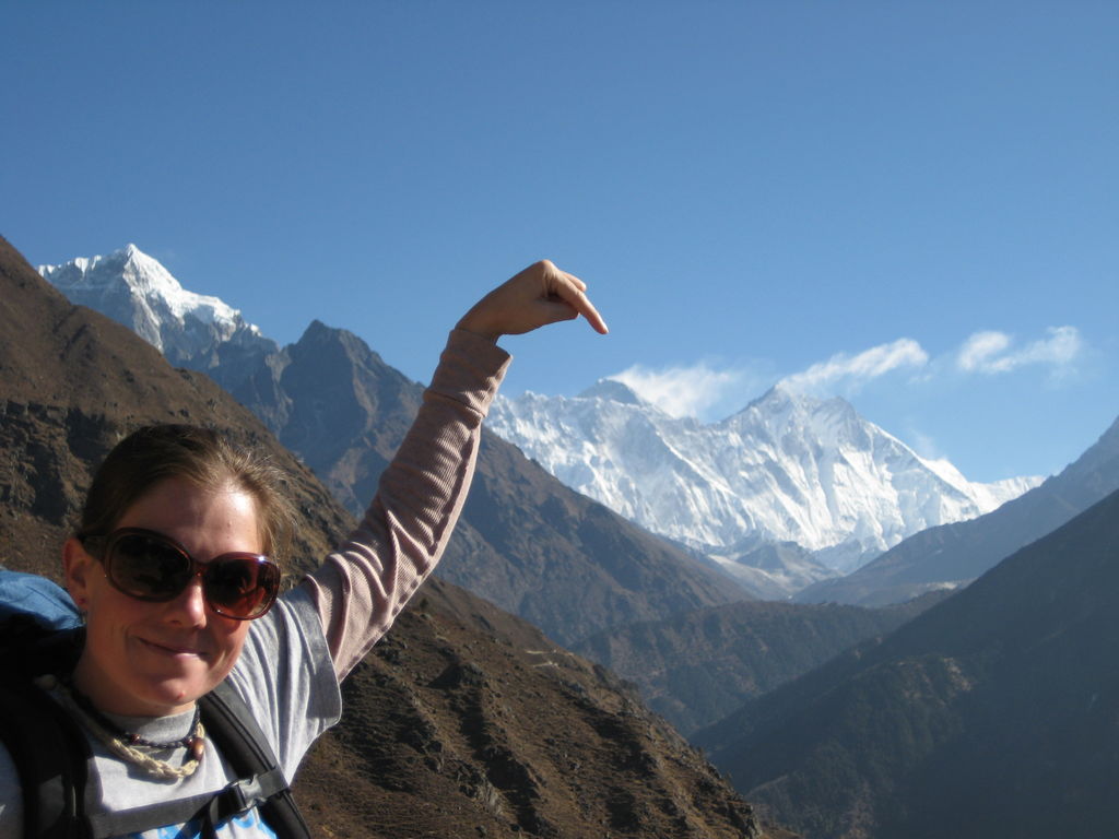 Nicole with Everest