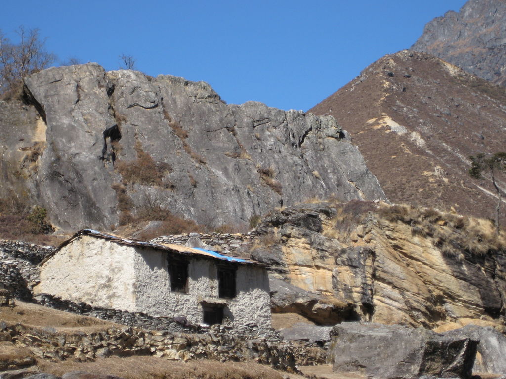 Houses built into the hills