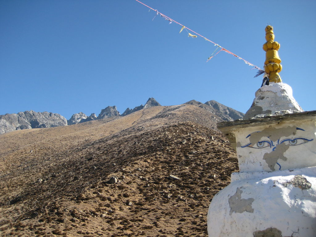 Hiking up on our acclimatization hike