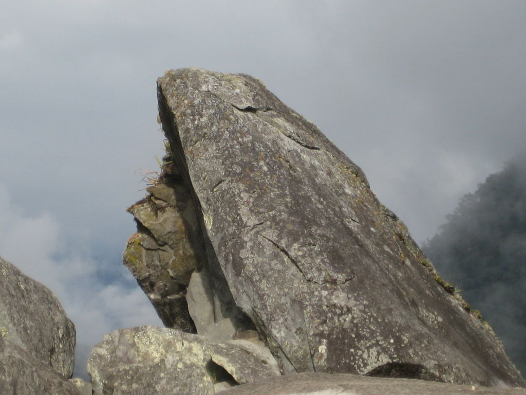 Quarry rock that looks like a face.  :)