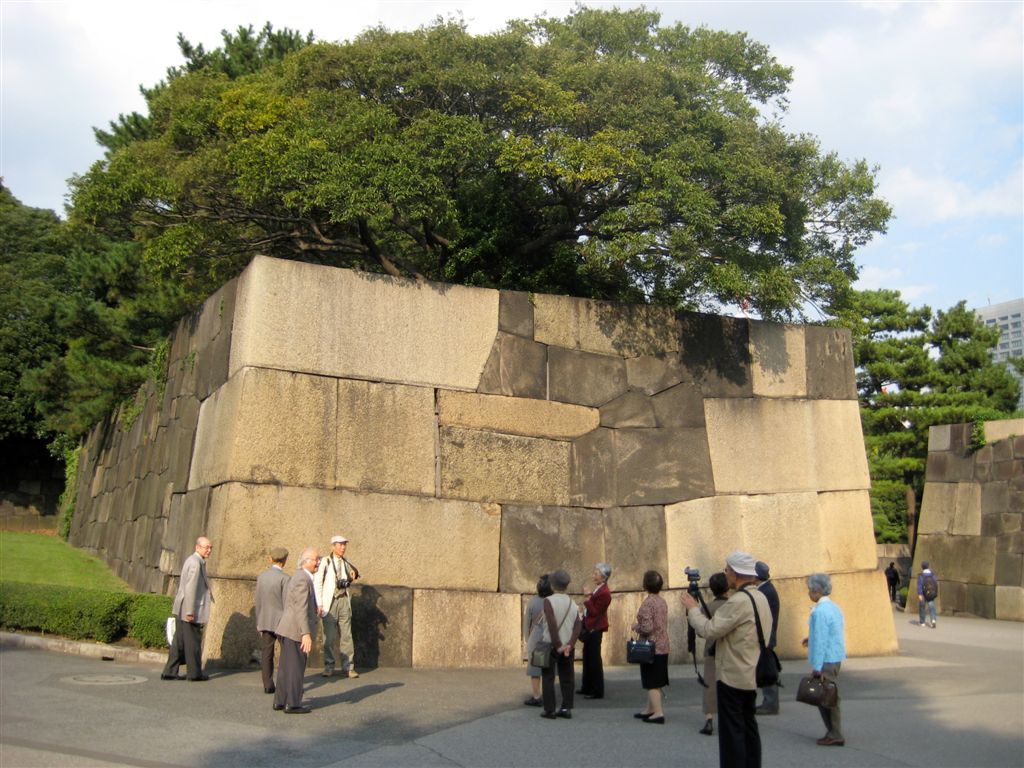 Large re-built stone wall