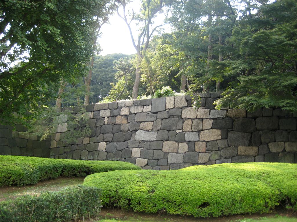 Re-built stone wall