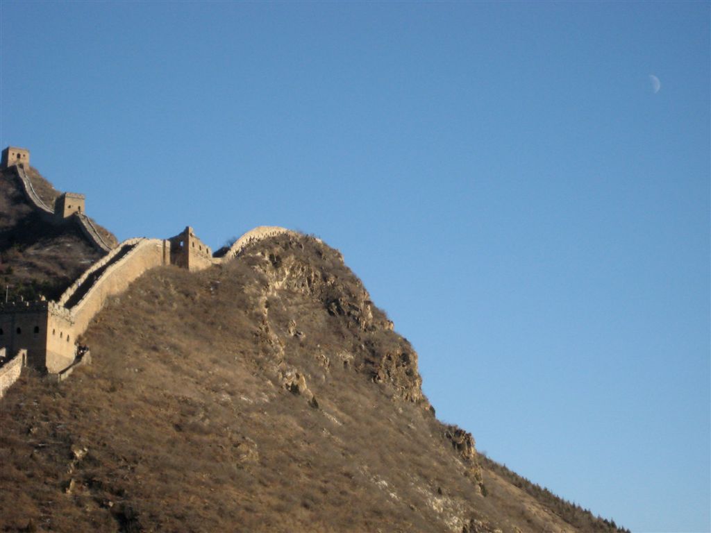 Simatai Wall and the moon