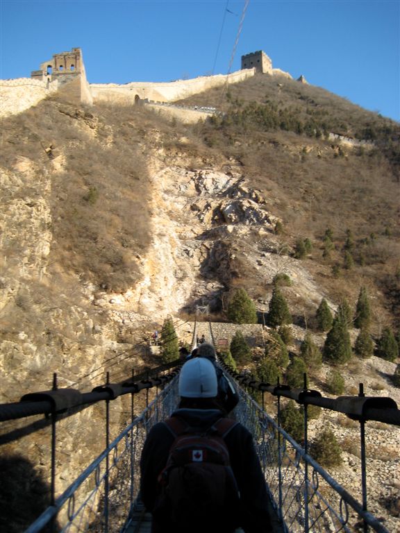 Looking up at the heights of Simatai